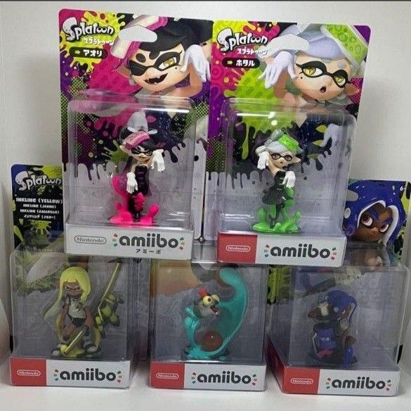 クーポン配布中 新品 未開封 amiibo アミーボ  任天堂  ニンテンドー スプラトゥーン 5体セット