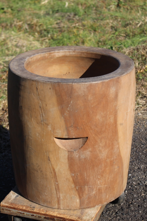  prompt decision # futoshi hand drum trunk [ hippopotamus material ] mochi attaching .# birch Sakura light diameter 49×50cm New Year # wooden natural wood wood old tool old .. antique Vintage old tool antique Gifu 