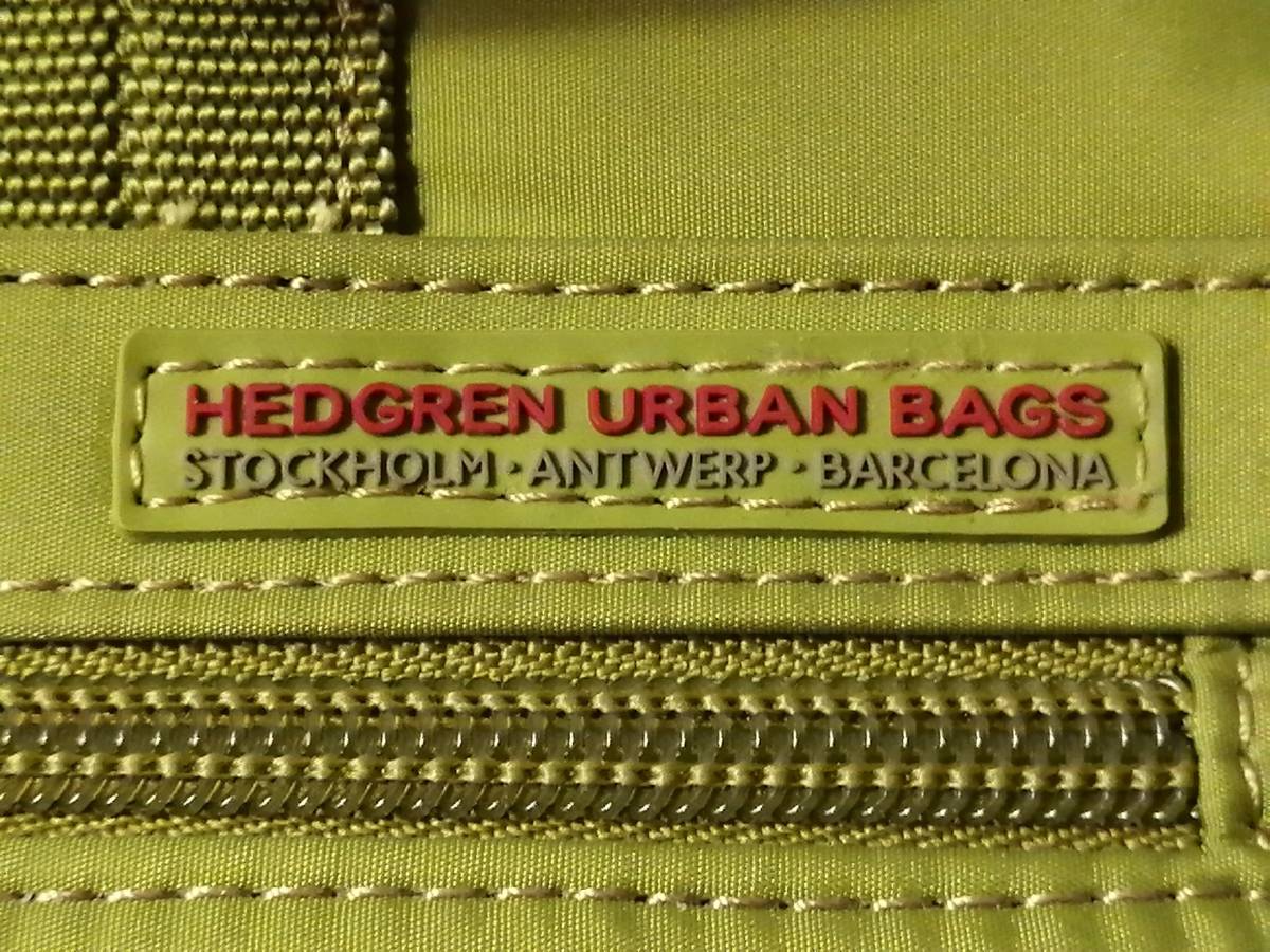 「hedgren(へデグレン・ベルギー製） アーバンバッグ　黄緑」 未使用新品_画像3