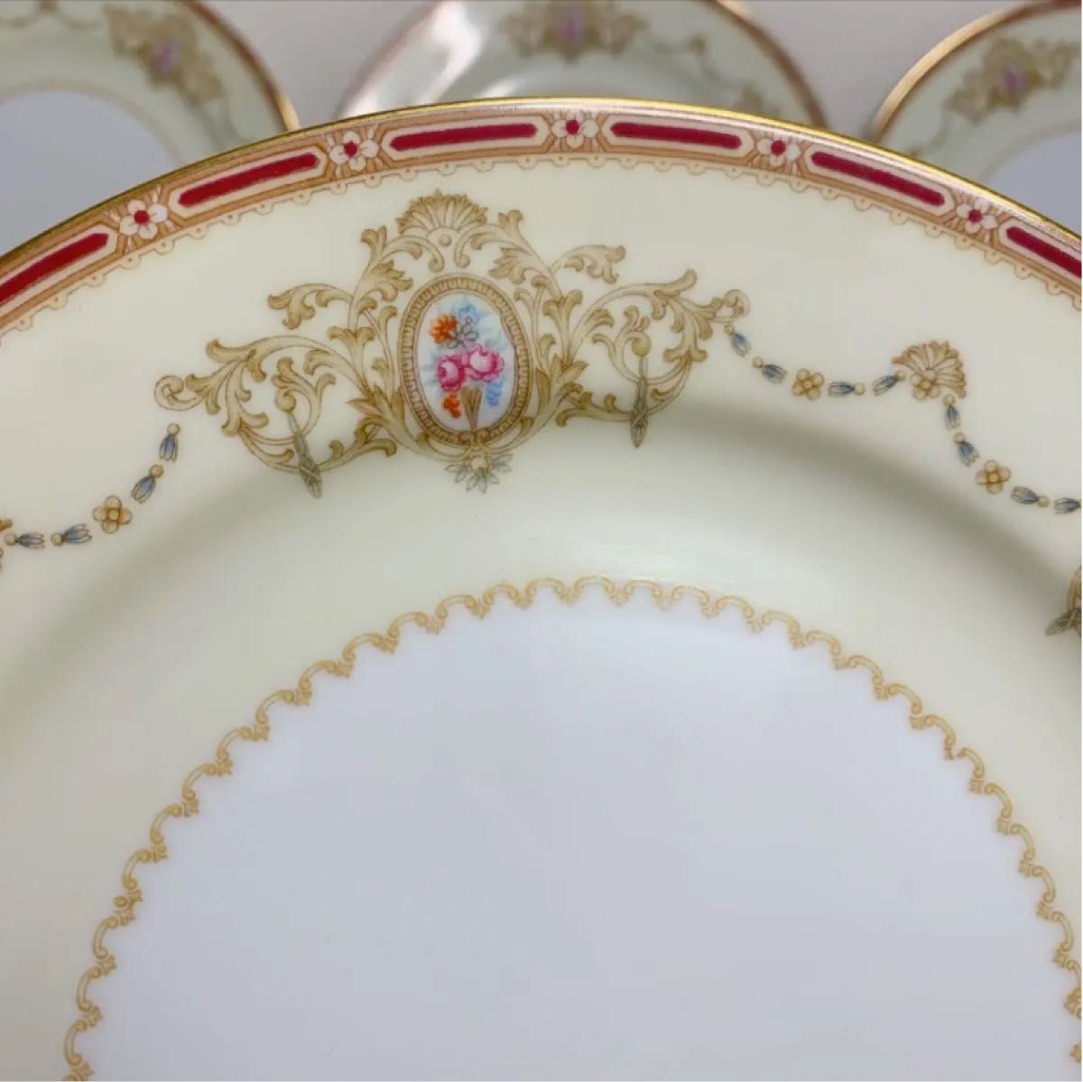 オールドノリタケ 月桂樹　金彩豪華　ディナー皿　大皿　プレート　6枚 Noritake ケーキ皿 昭和レトロ