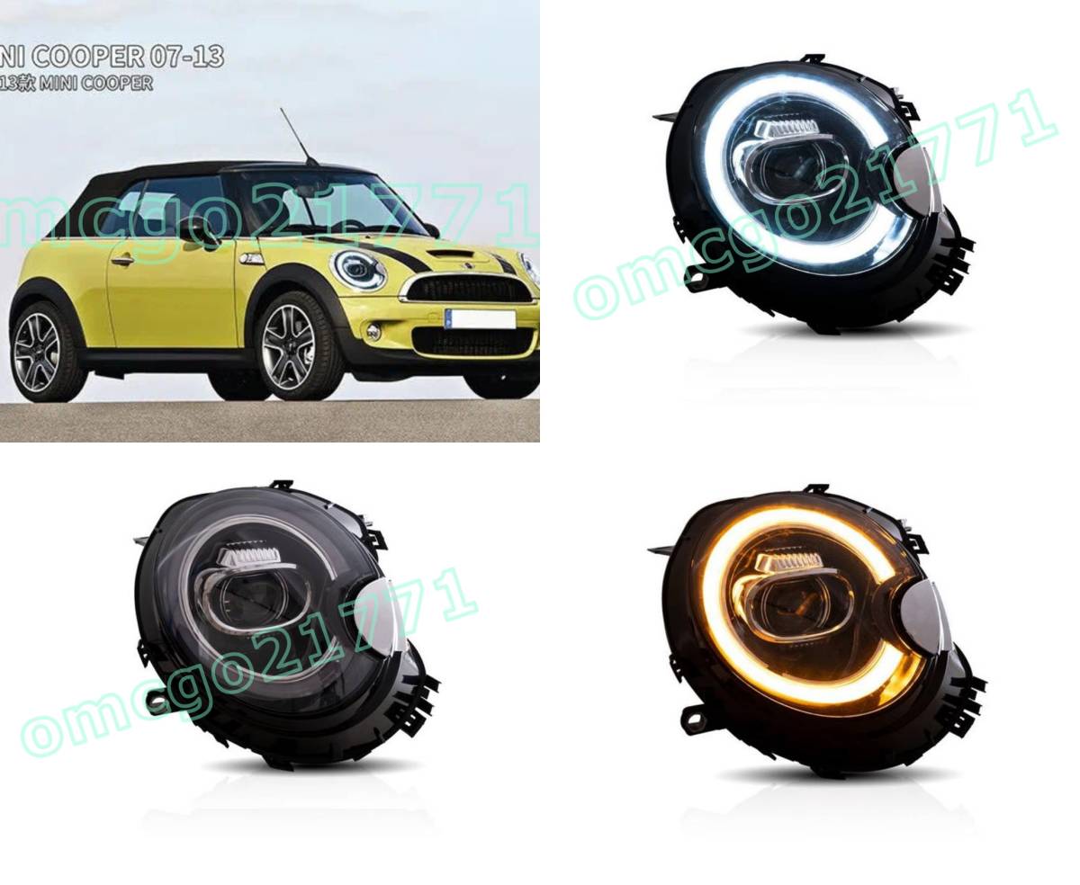 MINI ミニ プロジェクターヘッドライト イカリング R56 クーパーS風