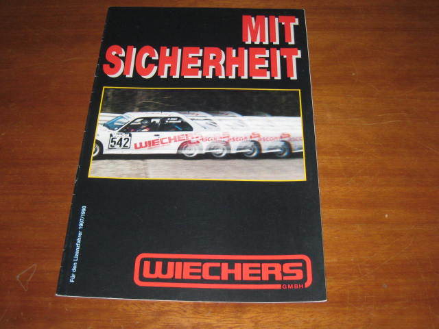 WIECHERS ドイツ　ヴィヒャーズ社1997年度版カタログ　ロールゲージ/タワーバー/シートレール等_画像1