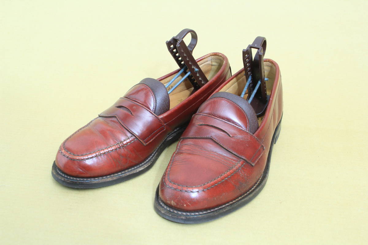 REGAL リーガル コインローファー 内寸実測約25.5cm ブラウン マホガニー 茶系 レザー 革靴 衣1214-20_画像9