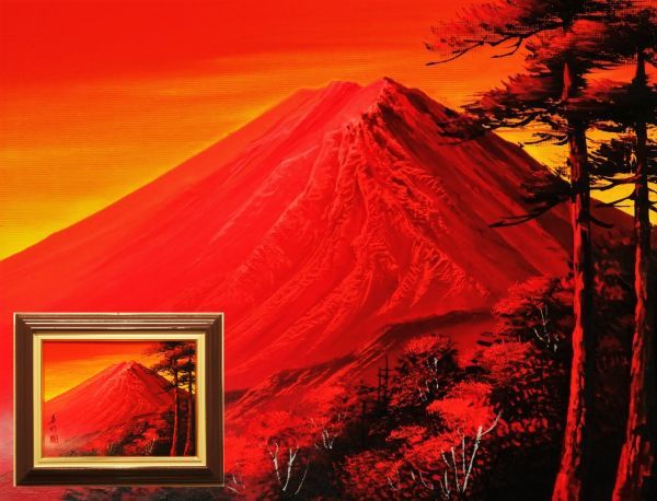 Yahoo!オークション - 百瀬善明 『赤富士』 6号 判立体・型盛絵 Yahoo!オークション - 百瀬善明 『赤富士』 6号 判立体・型盛絵