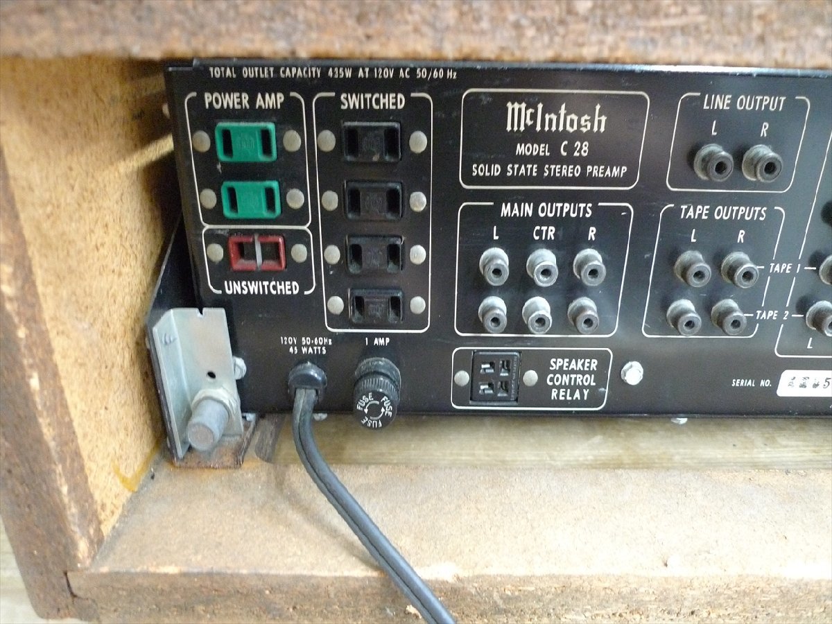 現状品 Mcintosh C-28/C28 コントロールアンプ 管理582