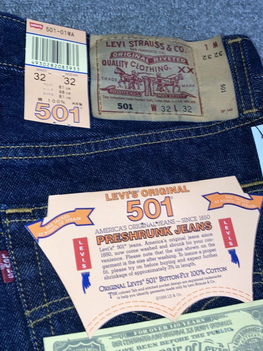 W32]デッドストック Levi's 501 USA製 00年7月製 新品 アメリカ製 米国