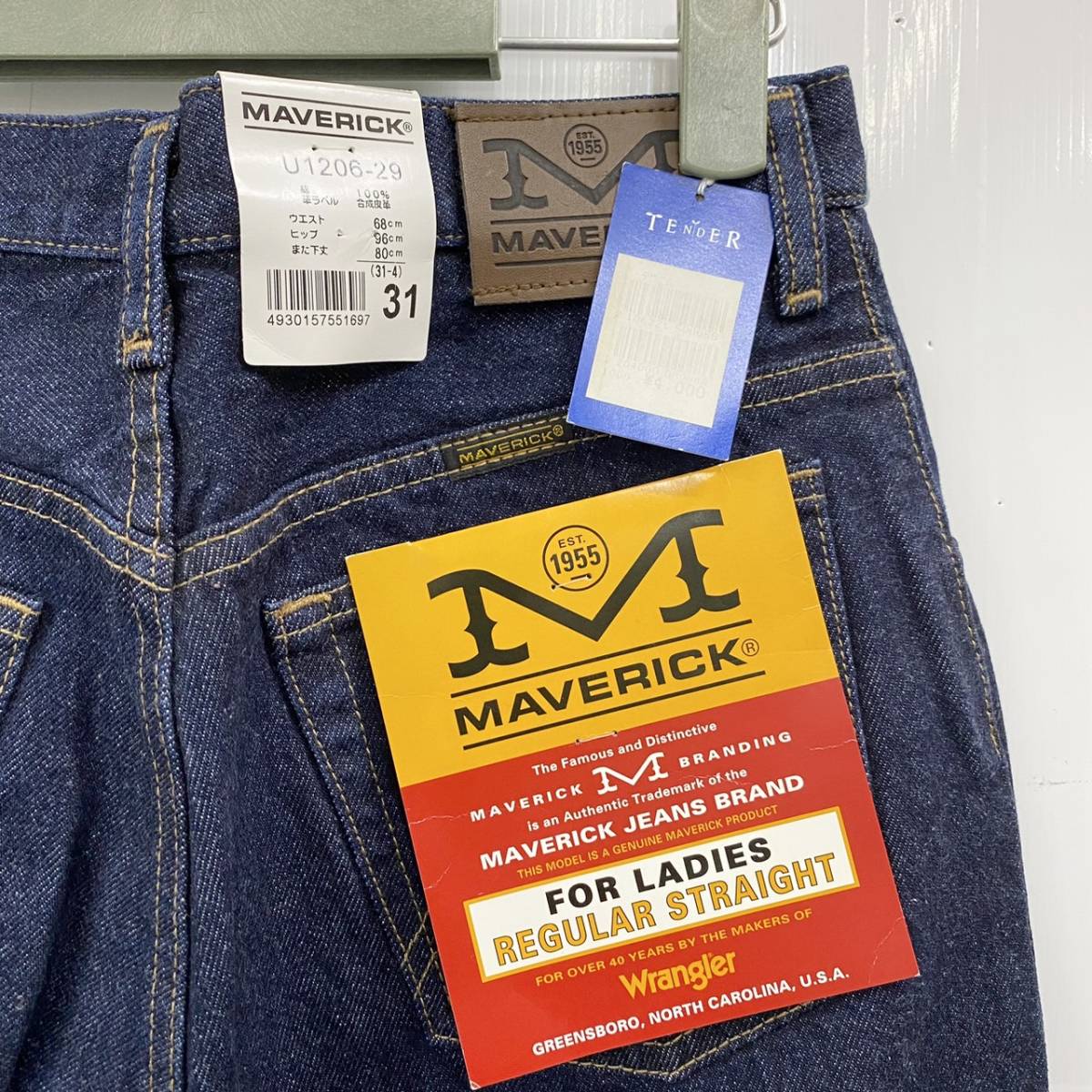 送料無料h41234 Wranglar MAVERICK デニム パンツ size31 U1206-29 メンズ 未使用 タグ付き_画像1