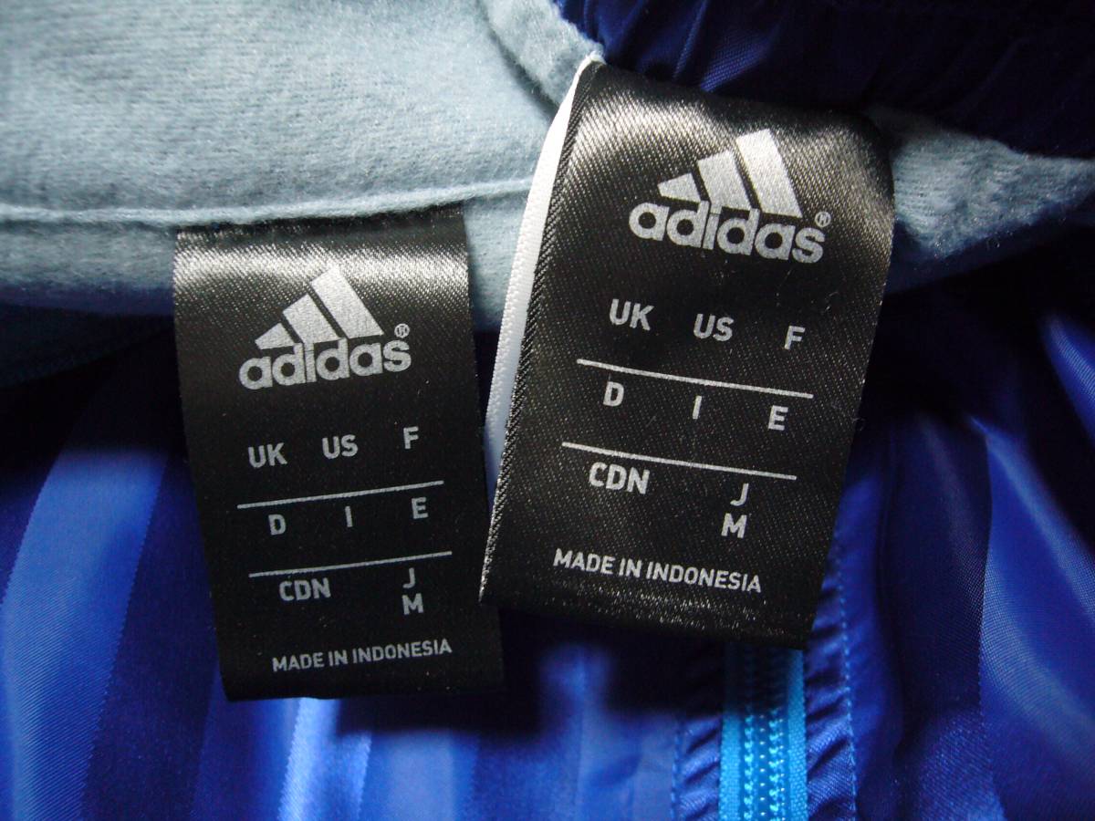  Adidas тень полоса с хлопком обратная сторона ворсистый нейлон верх и низ синий белый M
