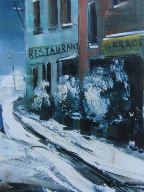 モーリス・ド・ヴラマンク、雪景色、希少な画集より、状態良好、新品高級額、額装付、絵画 送料無料_画像2