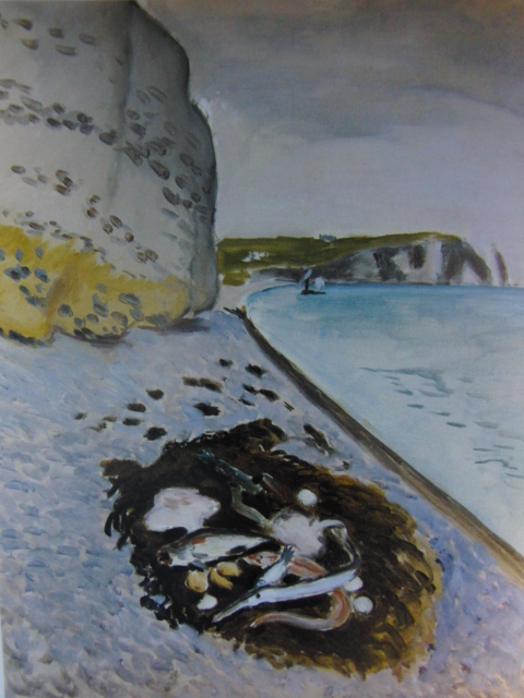 アンリ・マティス(Henri Matisse)、【大きな断崖，魚】、高級画集画、状態良好、新品高級額装付、絵画 送料無料_画像1