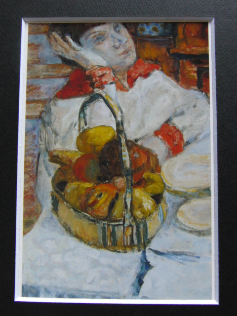 ピエール・ボナール、【女と果物かご】、高級画集画、状態良好、新品高級額装付、絵画 送料無料_画像3