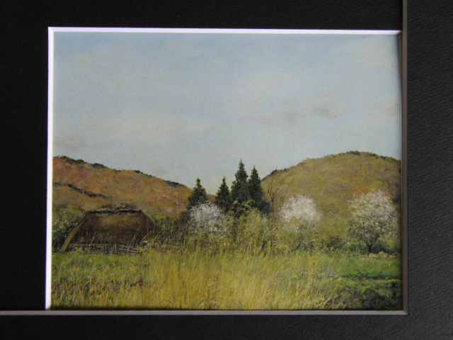  direction ...,. spring ( Iwate prefecture Iwate district sphere mountain ...), rare book of paintings in print .., condition excellent, new goods high class amount, frame attaching, picture free shipping 