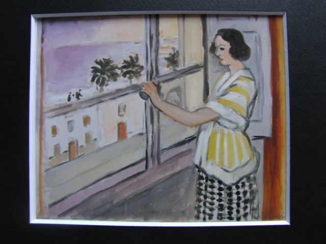 アンリ・マティス(Henri Matisse)、【窓辺の若い女，日没】、高級画集画、状態良好、新品高級額装付、絵画 送料無料_画像3