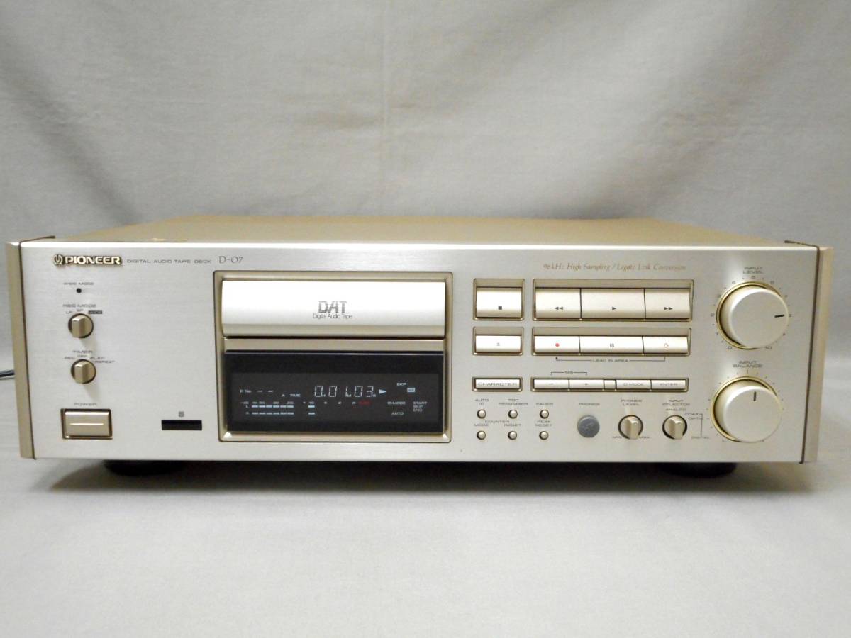  name machine!Pioneer Pioneer DAT deck D-07 remote control manual attaching 96kHz high sampling correspondence operation OK