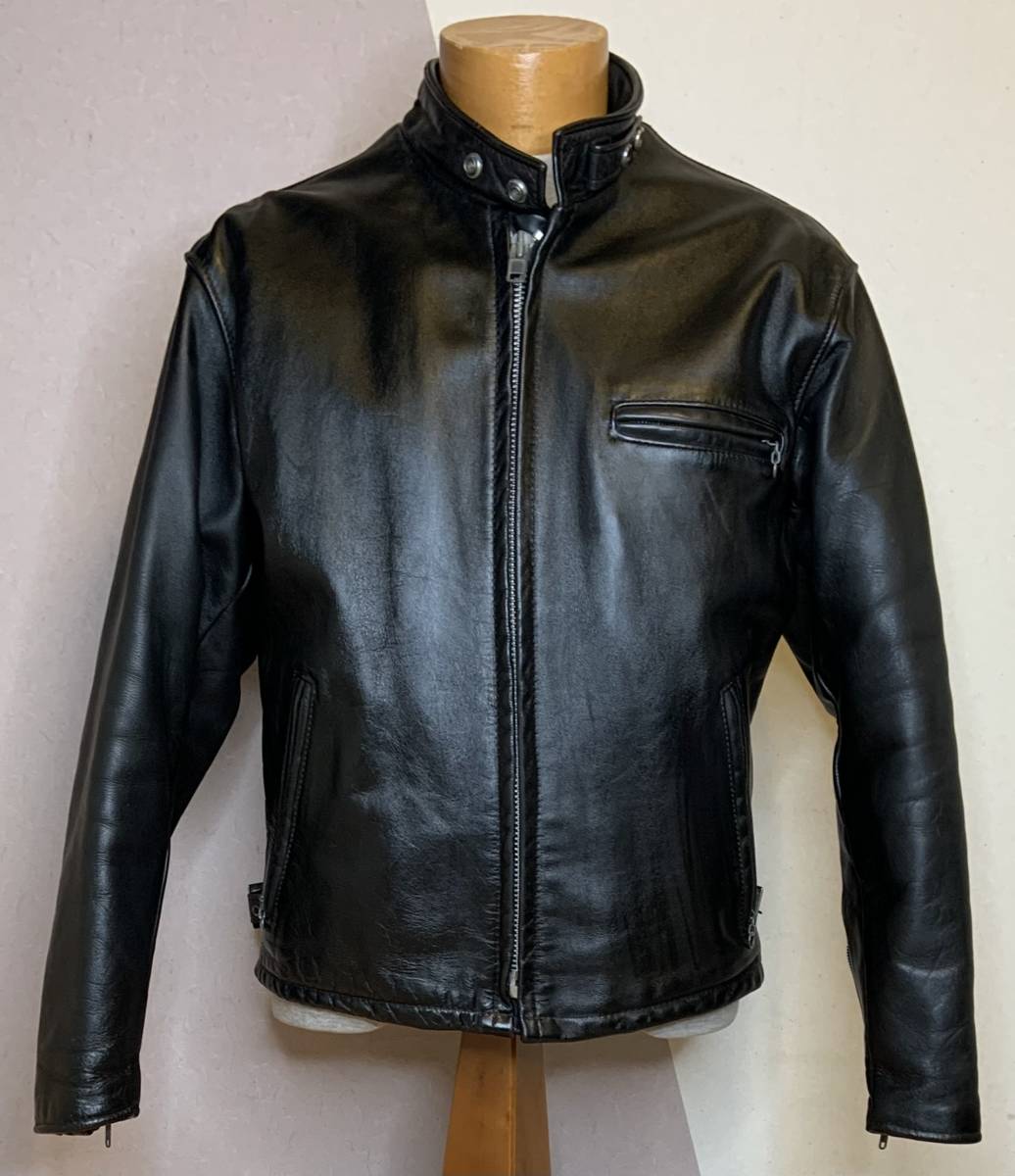 ④schott 641Q【42】米国製 ◇シングルライダース ◇ショット バイク