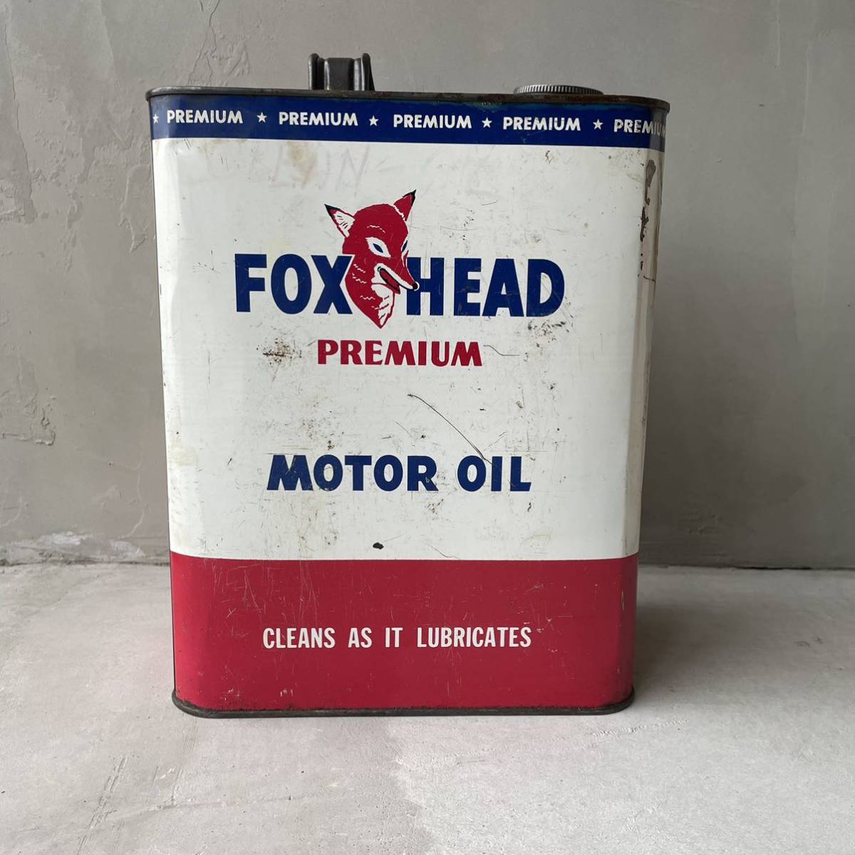 【USA vintage】FOX HEAD オイル缶　ガソリン缶　携行缶　アメリカン雑貨　インテリア_画像3