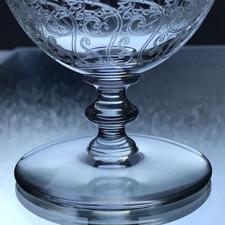 素敵なオールドバカラBACCARATローハンRohanワイングラスペア10cm