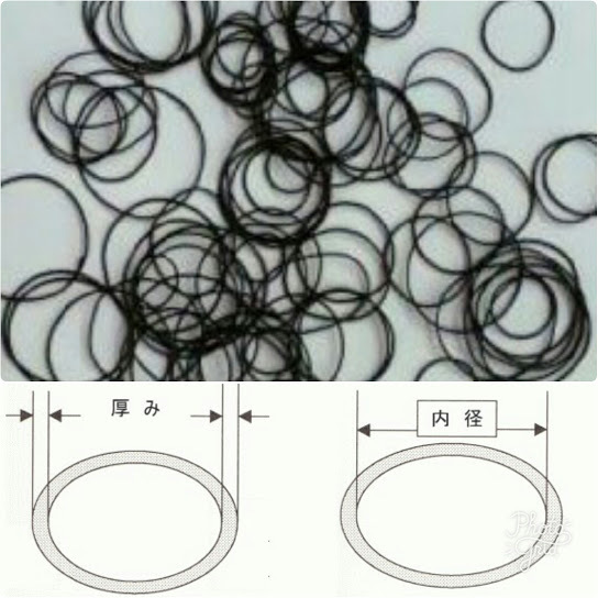 ★時計用汎用オーリングパッキン★ 内径x厚み 6.0ｘ0.70 2本 O-RING【定型送料無料】セイコー・シチズン等_参考画像