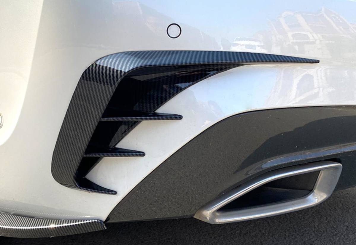 2019年式　BMW　3シリーズ　G20 G21 ABS製　カーボン調　リアバンパーカナード　左右セット　送料無料_画像2