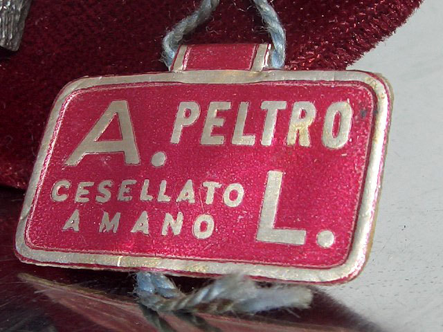 1950S RELTRO CESELLATO MANO Vintage Italy エッジの効いた ピューター 聖母マリア キリスト教具 伊太利製 センチメンタルな天使 レトロ_画像8