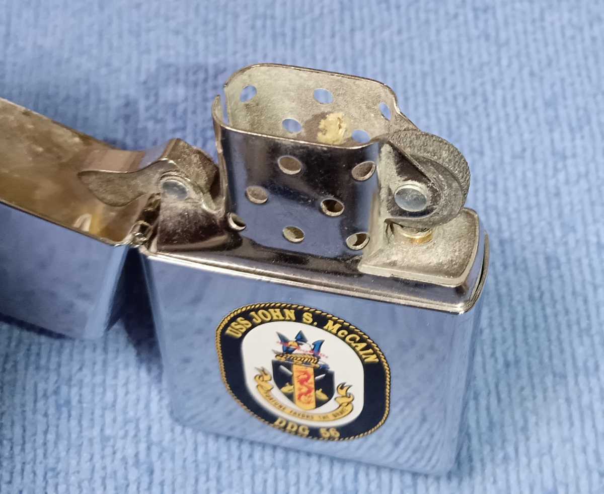 Zippo/ジッポー アメリカ 駆逐艦 USS JOHN S. McCAIN ジョン エス マケイン DDG-56 1999年製 両面デザイン CHIEF PETTY OFFICER USN_画像7