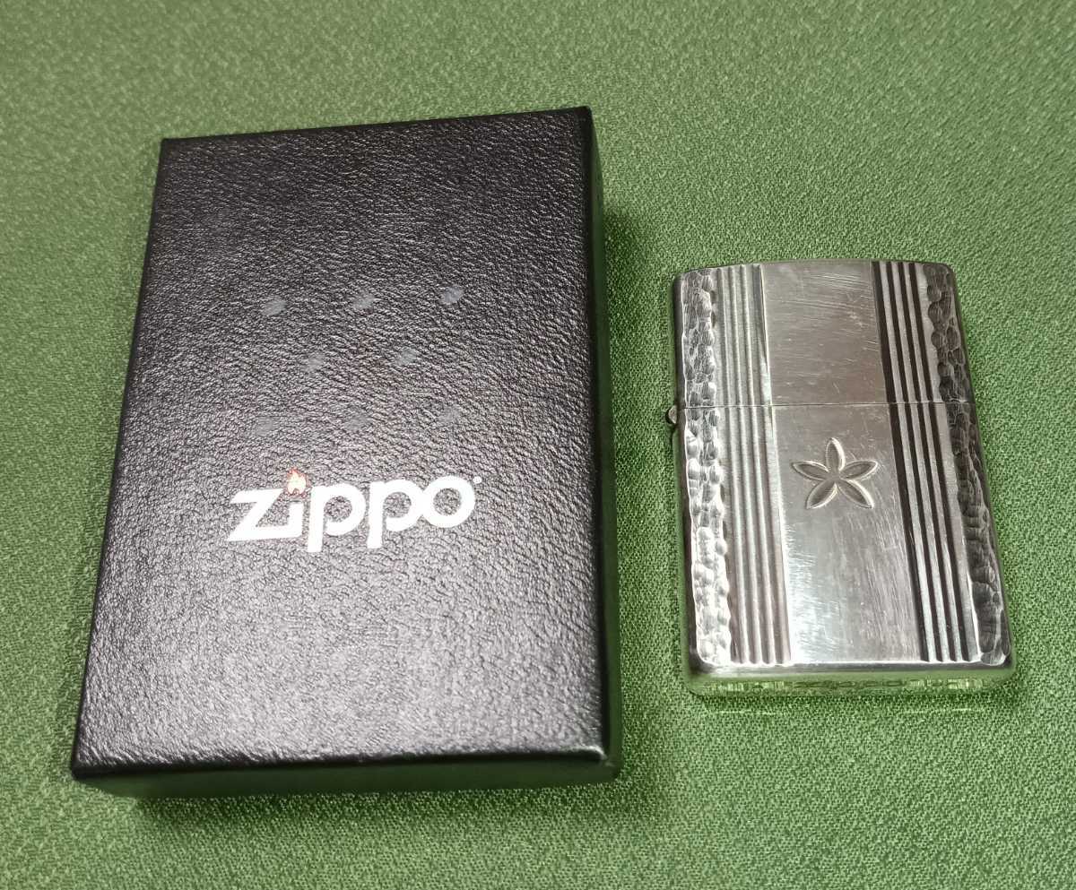 Zippo/ジッポー　縦ストライプ　両端ハンマートーン　2007年製_画像1