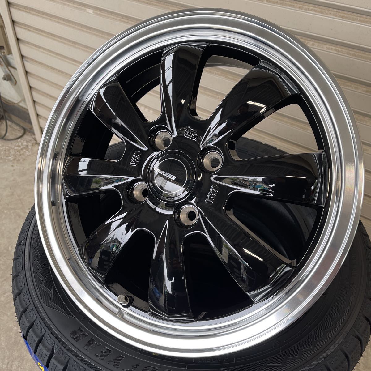 GYRAFT 8S◆新品スタッドレスグッドイヤー アイスナビ8 155/65R14 ラパンウェイクココアスペーシアNBOXタントムーヴミラN-ONE ブラック_画像5