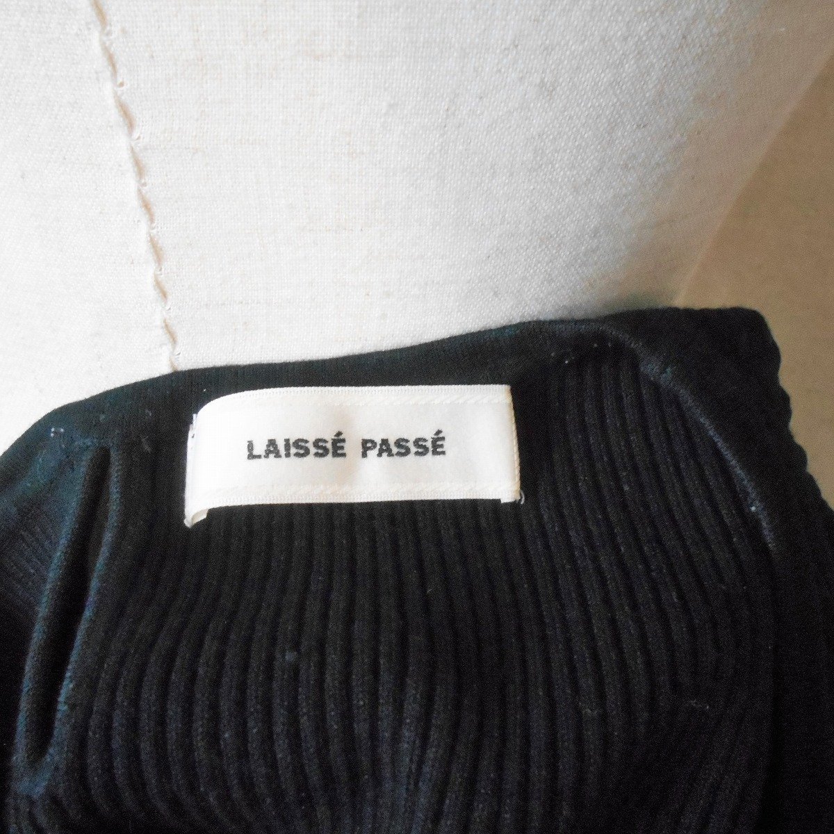  stock ) look Laisse Passe LAISSE PASSE frill. pretty no sleeve knitted black 38