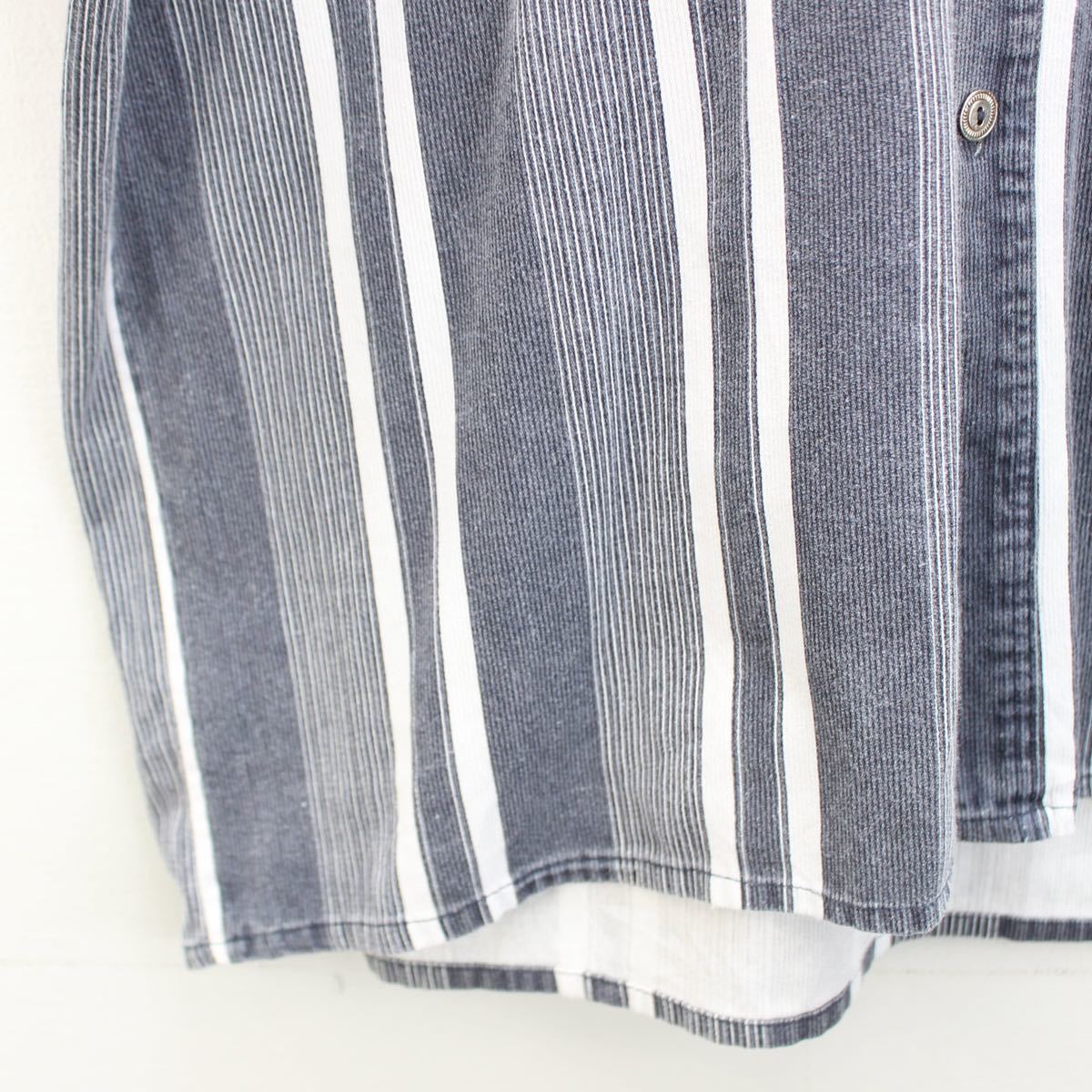 USA VINTAGE Hailen STRIPE PATTERNED POCKET DESIGN OVER SHIRT