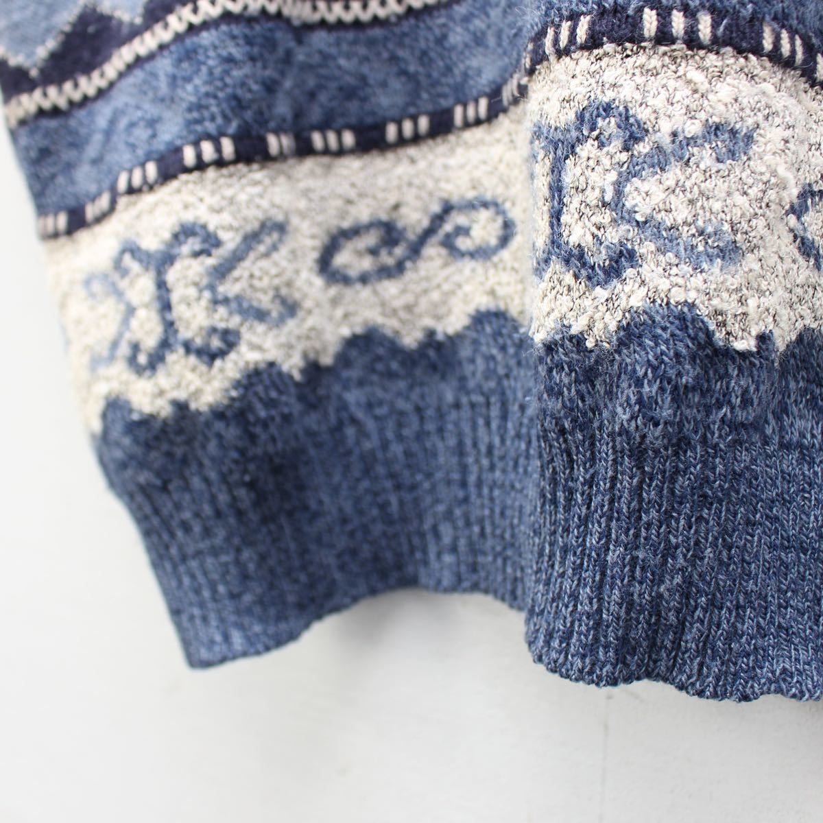 EU VINTAGE BRICE 3D DESIGN OVER KNIT/ヨーロッパ古着3Dデザインオーバーニット