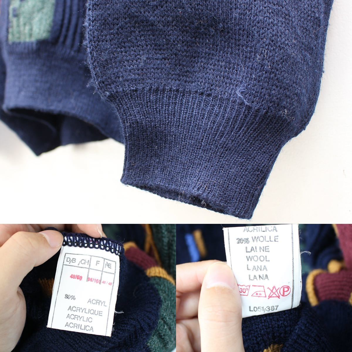 EU VINTAGE 3D DESIGN OVER KNIT/ヨーロッパ古着3Dデザインオーバーニット