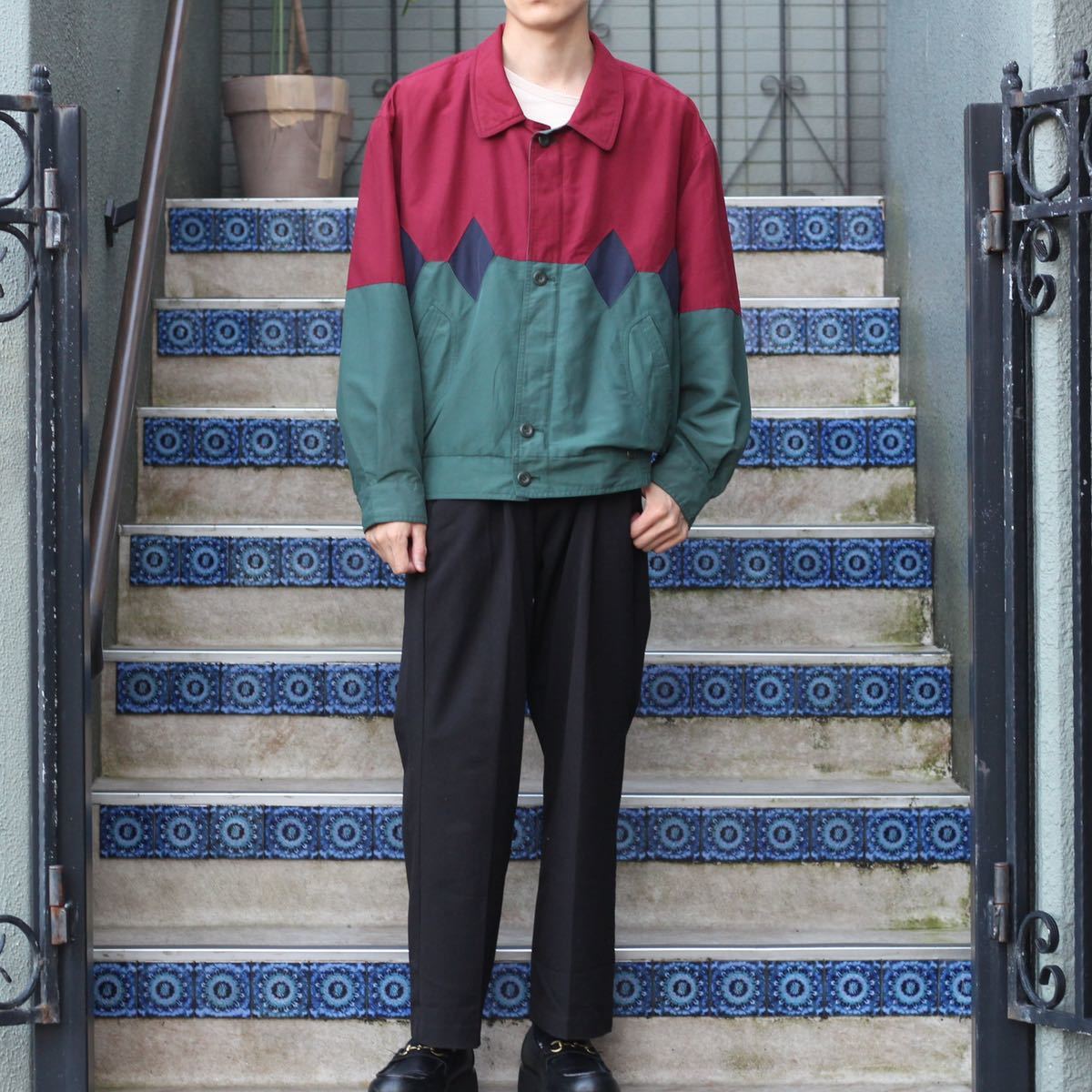 EU VINTAGE Westbury 2 TONE DESIGN ZIP BLOUSON/ヨーロッパ古着 EU VINTAGE Westbury 2 TONE DESIGN ZIP BLOUSON/ヨーロッパ古着