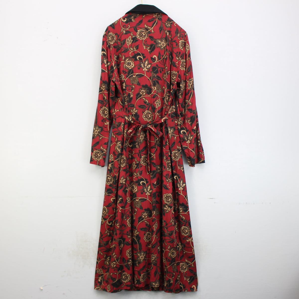 USA VINTAGE FLOWER PATTERNED FRONT BUTTON DESIGN LONG ONE  PIECE/アメリカ古着花柄フロントボタンデザインロングワンピース