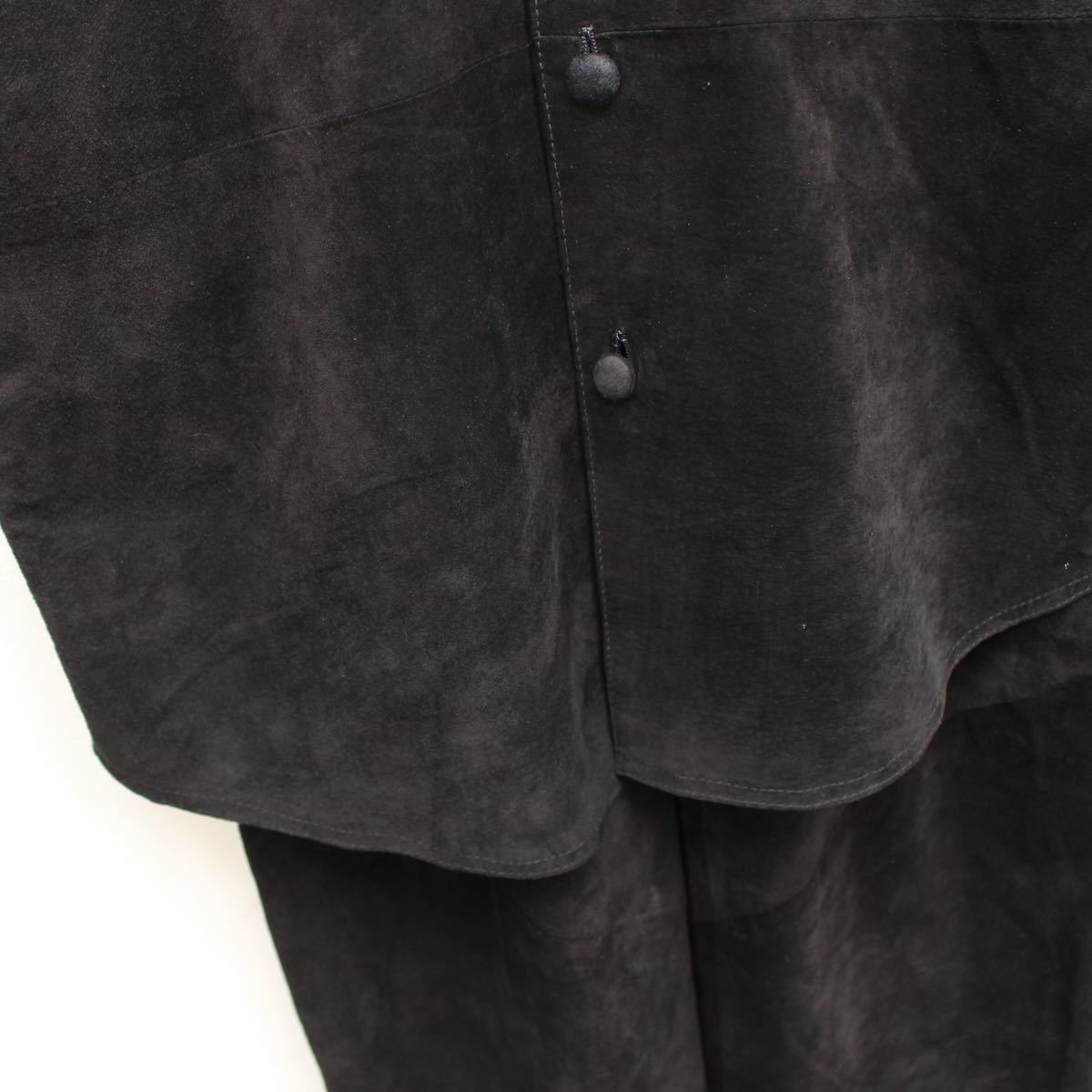 USA VINTAGE PIA Rucci BLACK LEATHER SET UP/アメリカ古着ブラックレザーセットアップ