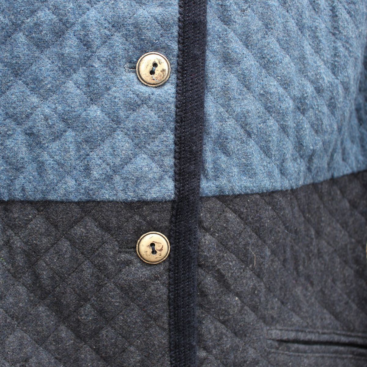 EU VINTAGE BARISAL SHEEP DESIGN WOOL QUILTING JACKET/ヨーロッパ