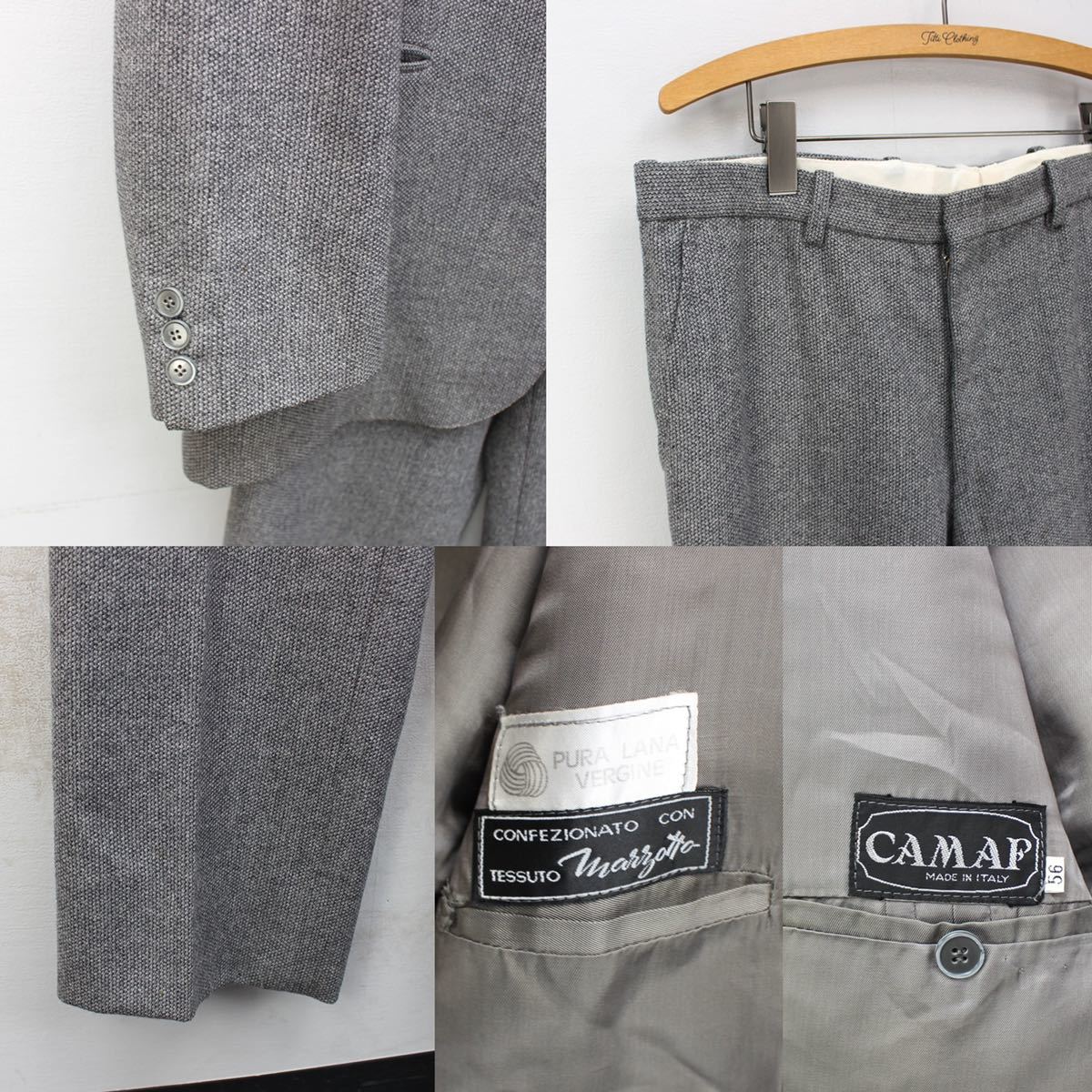 EU VINTAGE CAMAF TWEED SET UP SUIT/ヨーロッパ古着ツイードセットアップスーツ_画像10