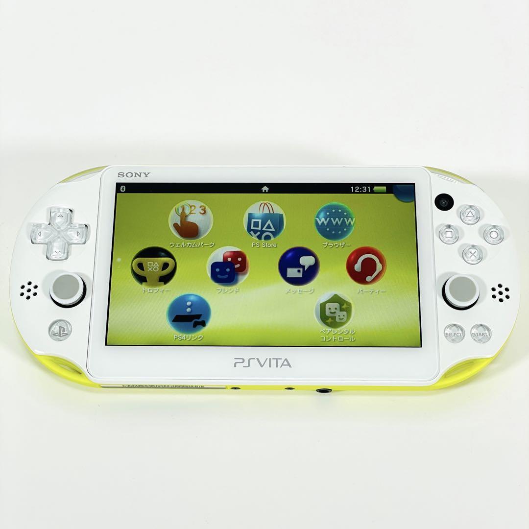 美品 PSVITA ライムグリーン/ ホワイト PCH-2000 ZA13 本体