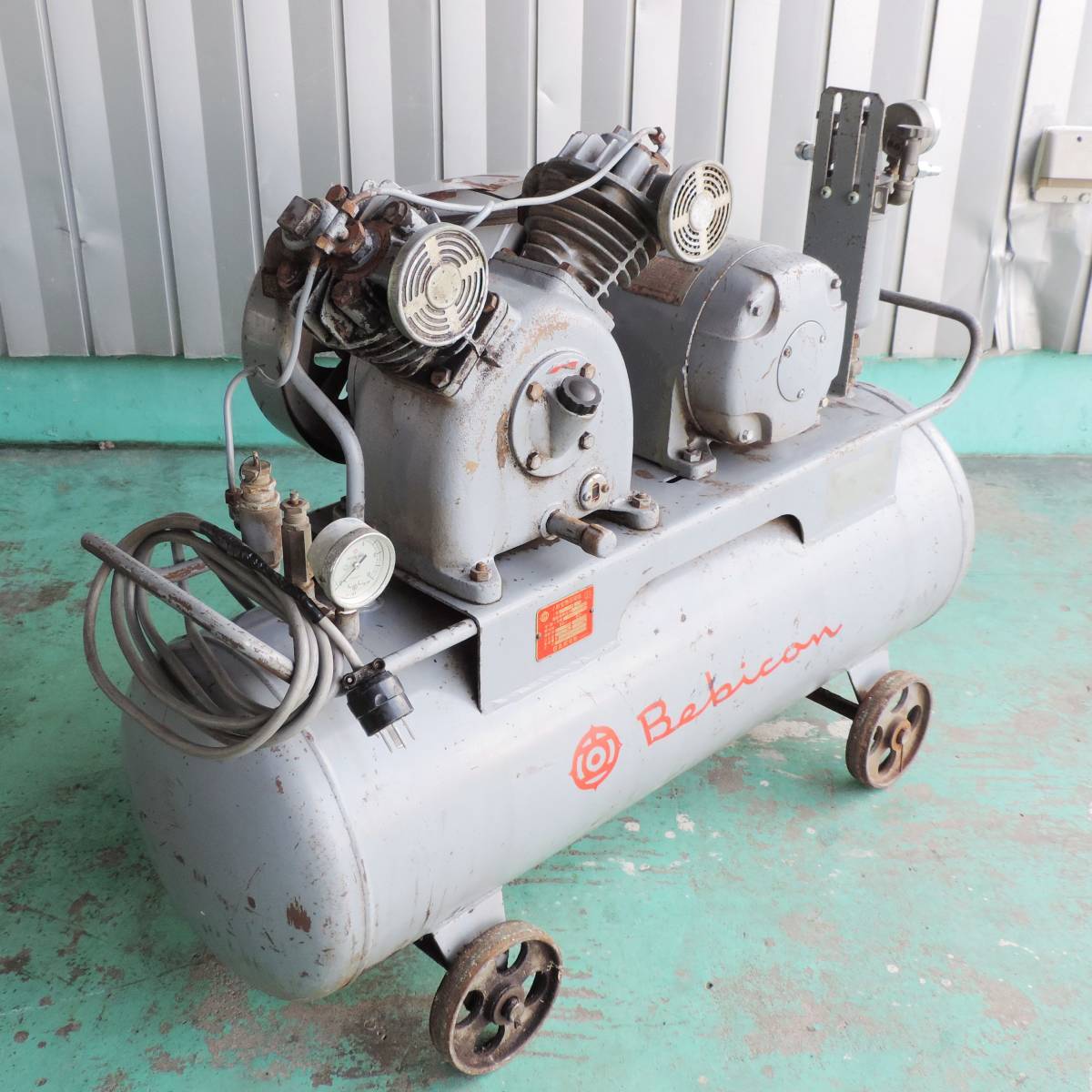 新潟】日立製作所 ベビコン エアーコンプレッサー BU-5T 三相200V 50