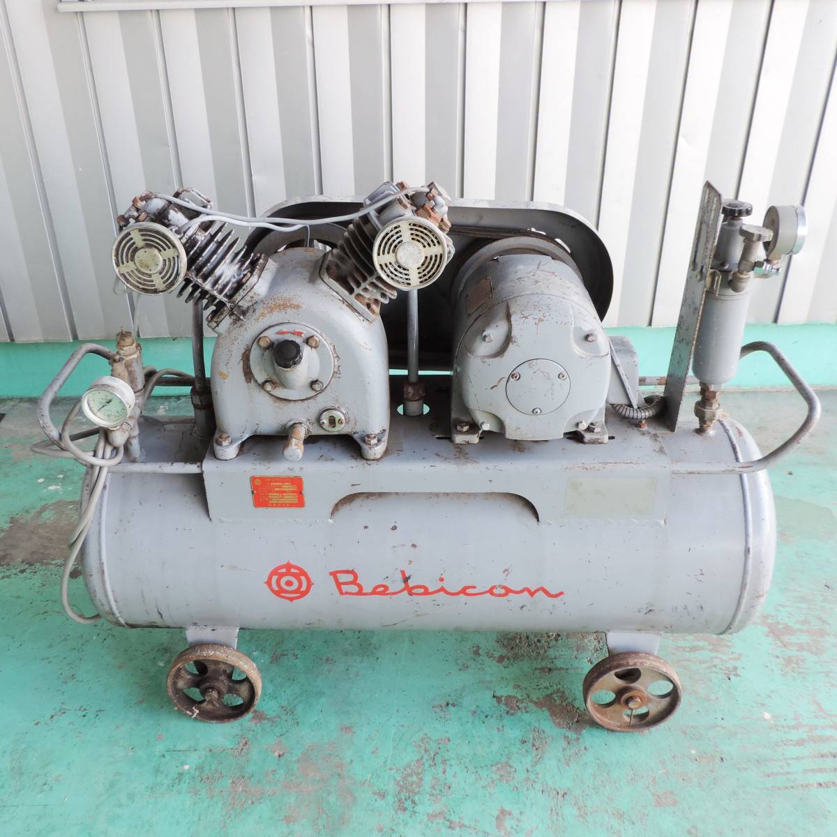 新潟】日立製作所 ベビコン エアーコンプレッサー BU-5T 三相200V 50