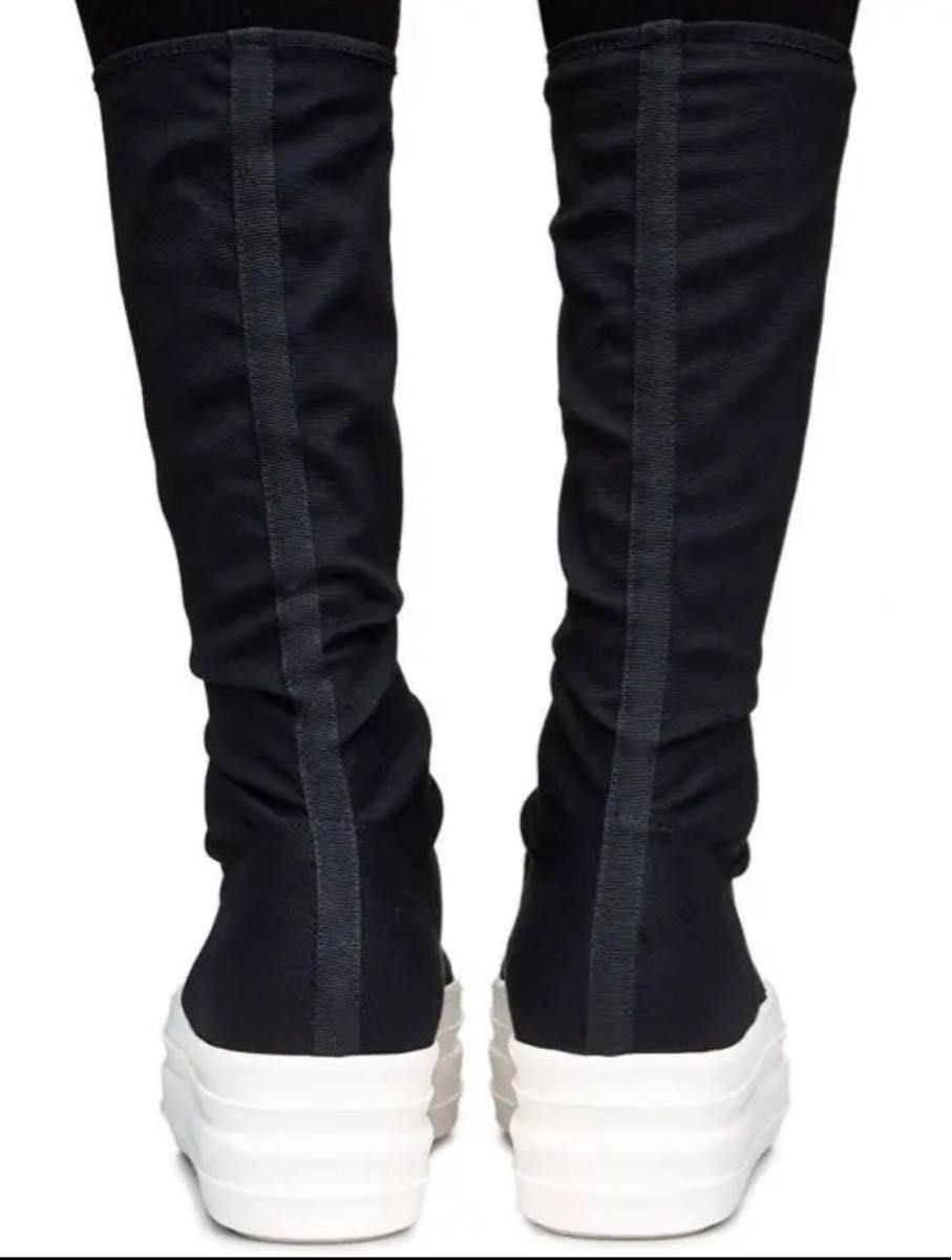 フラワーB ブルーグレイ Rick Owens SLIVER SOCK BOOTS オープントゥー