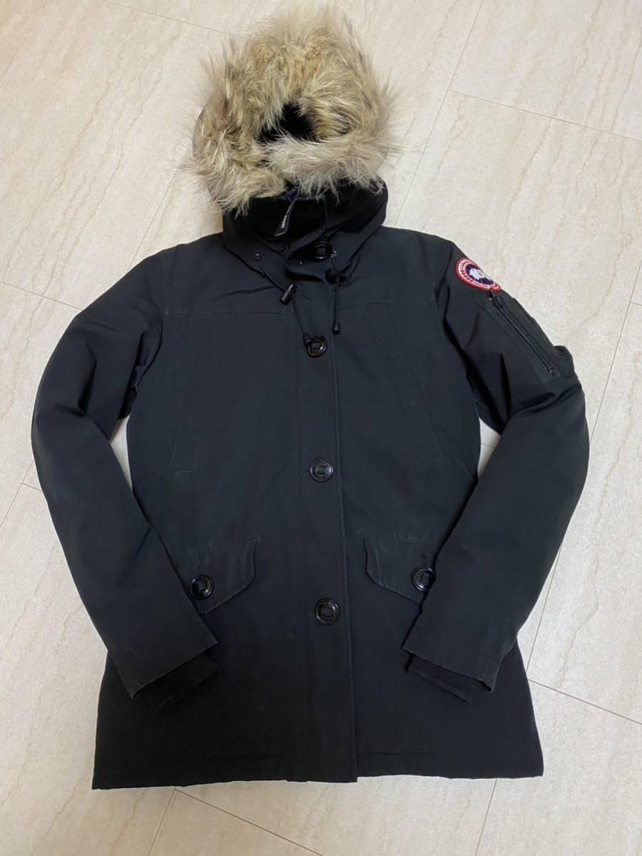 CANADA GOOSE カナダグース Jasper ジャスパー ファー取外し可能 ダウンジャケット ダウンコート 黒 ブラック XSサイズ レディース_画像1