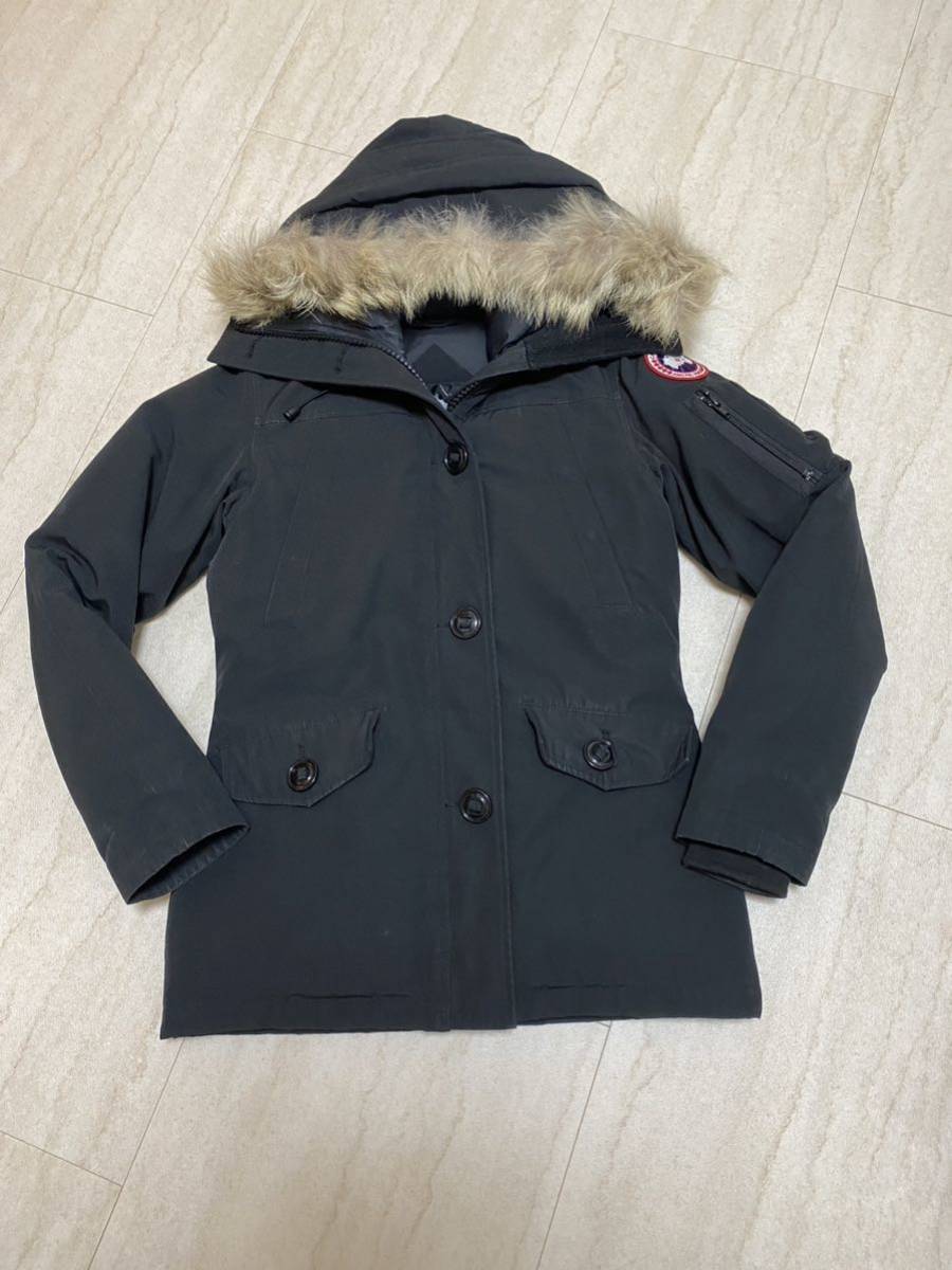 CANADA GOOSE カナダグース Jasper ジャスパー ファー取外し可能 ダウンジャケット ダウンコート 黒 ブラック XSサイズ レディース_画像2