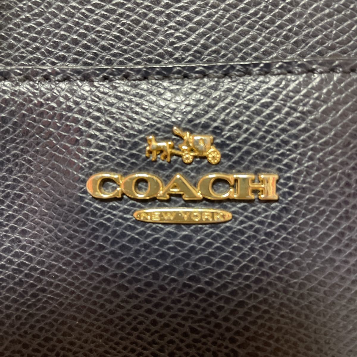 COACH【コーチ】　F34663　2WAYバッグ　ハンドバッグ　ショルダーバッグ　レザー/革　鞄　ネイビー　レディース_画像2