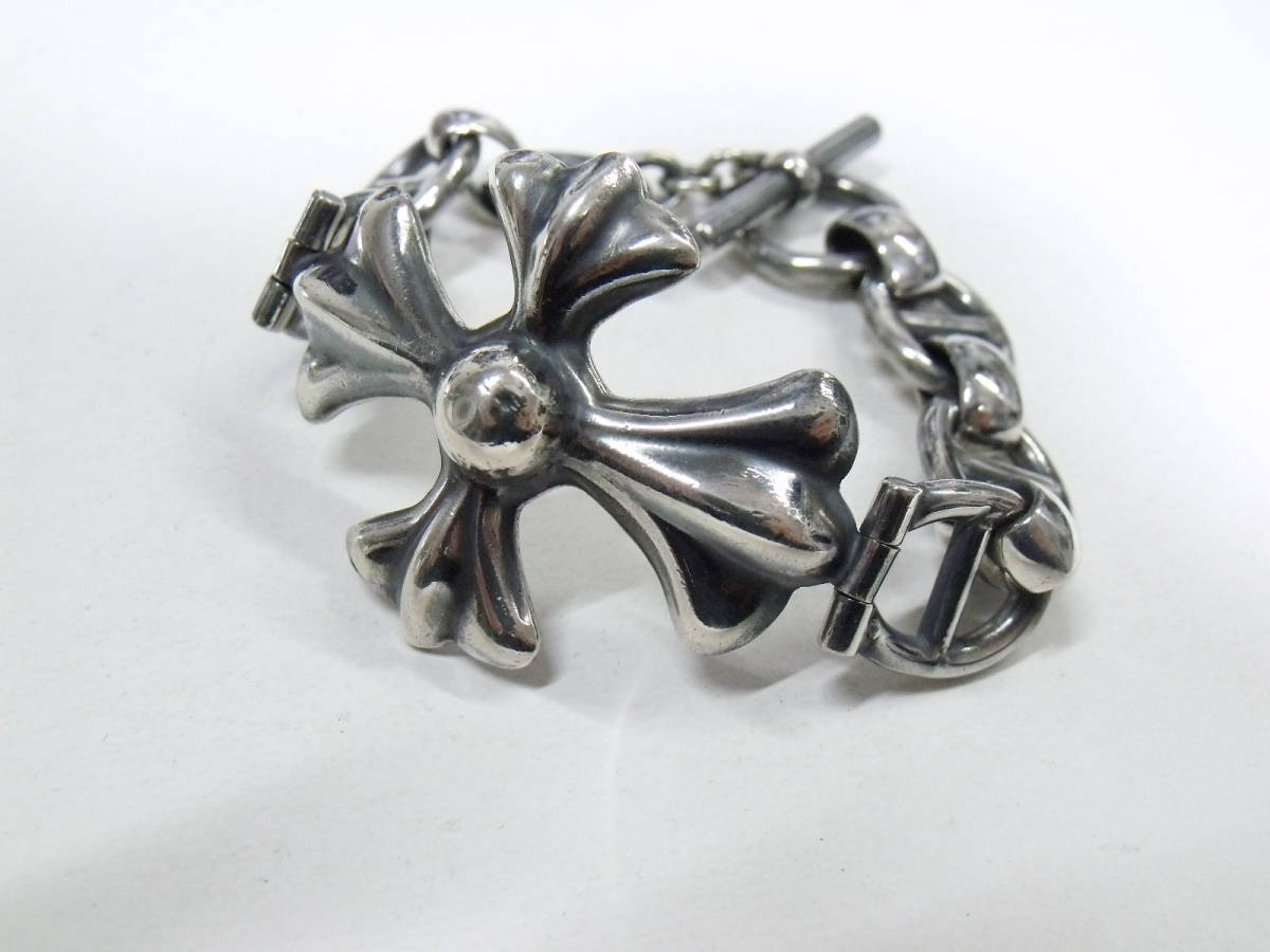 メキシコ製 シルバー925製 クロス チェーン マンテル ブレスレット メキシカンジュエリー ビンテージ STERLING SILVER MEXICO BRACELET_画像1