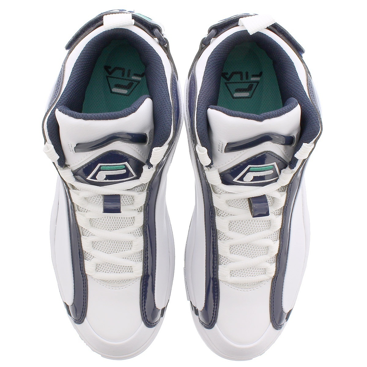 フィラ FILA スニーカー メンズ レディース ユニセックス 通学通勤 グラントヒル 2 GRANT HILL 2 WHITE × NAVY × GREEN F0313-0143 25.0