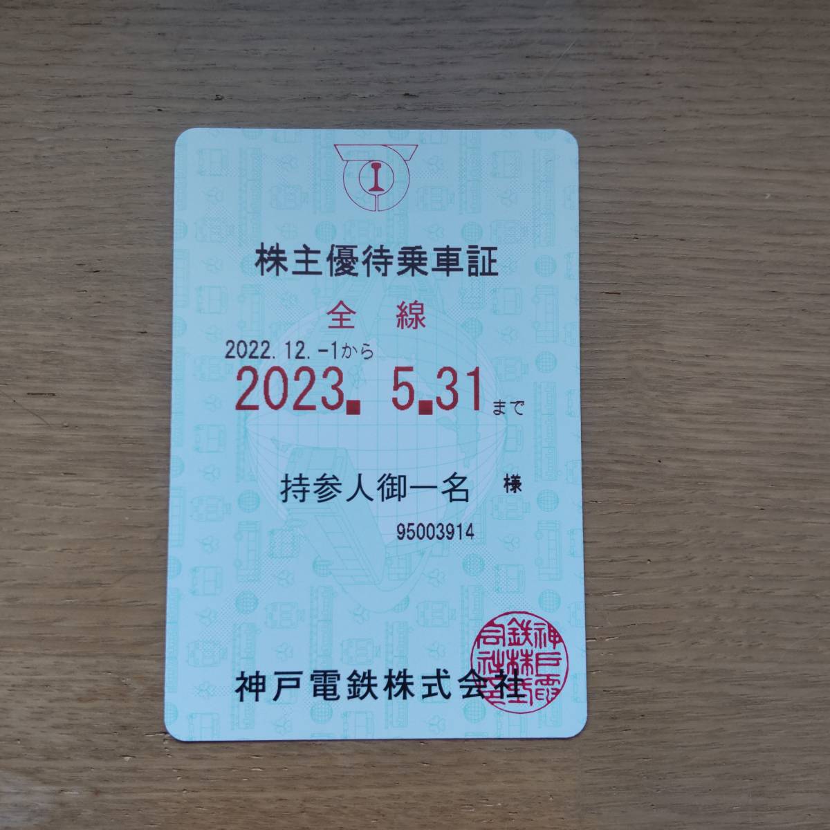 神戸電鉄 株主優待乗車証 2023年5月31日まで | www.jarussi.com.br