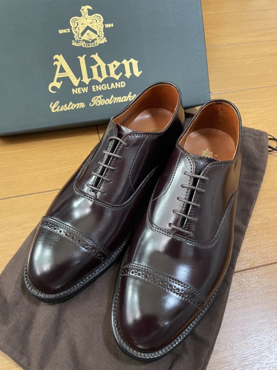 Alden/オールデン コードバン パンチドキャップトゥ 7.5 vineair.com