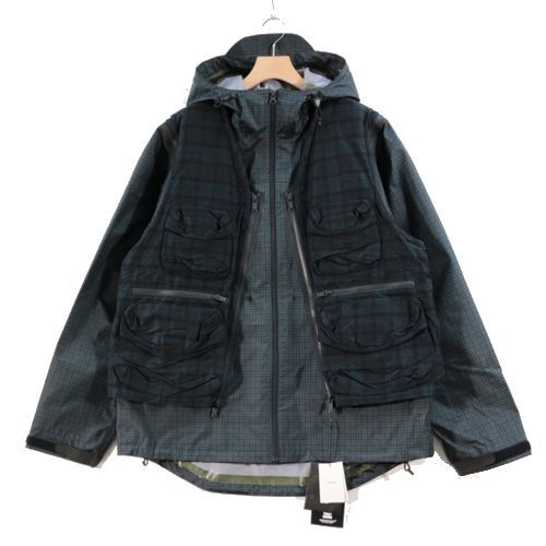 UNDERCOVER アンダーカバー 22SS チェック レイヤード ジャケット 5 グリーン