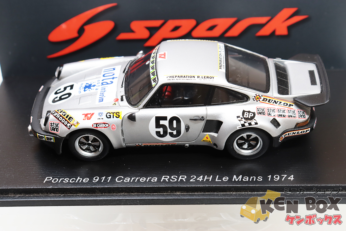 USED S=1/43 Spark スパーク S7511 Porsche ポルシェ 911 Carrera カレラ RSR 24H LM1974 DUNLOP #59 中国製 現状渡し_画像3