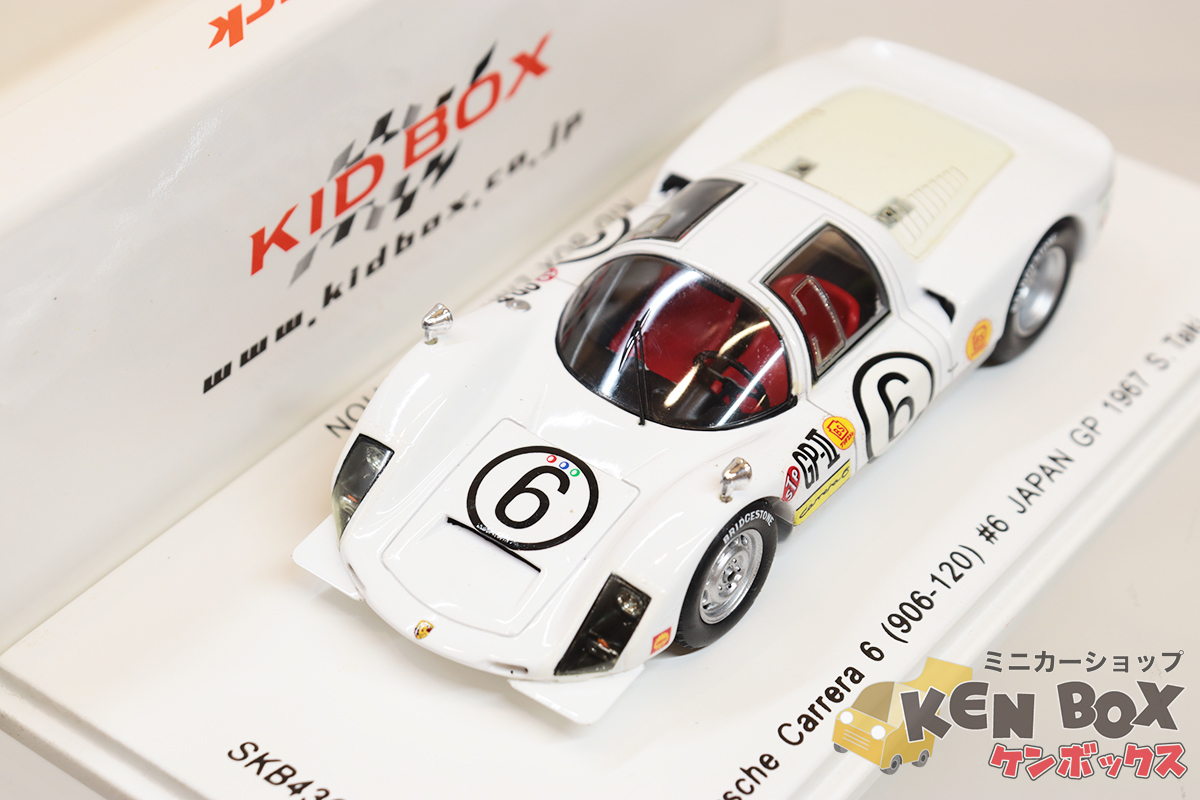 USED S=1/43 Spark スパーク SKB43026 Porsche ポルシェ Carrera カレラ 6(906-120) #6 JAPAN GP 日本GP STP 1967 キッドボックス特注
